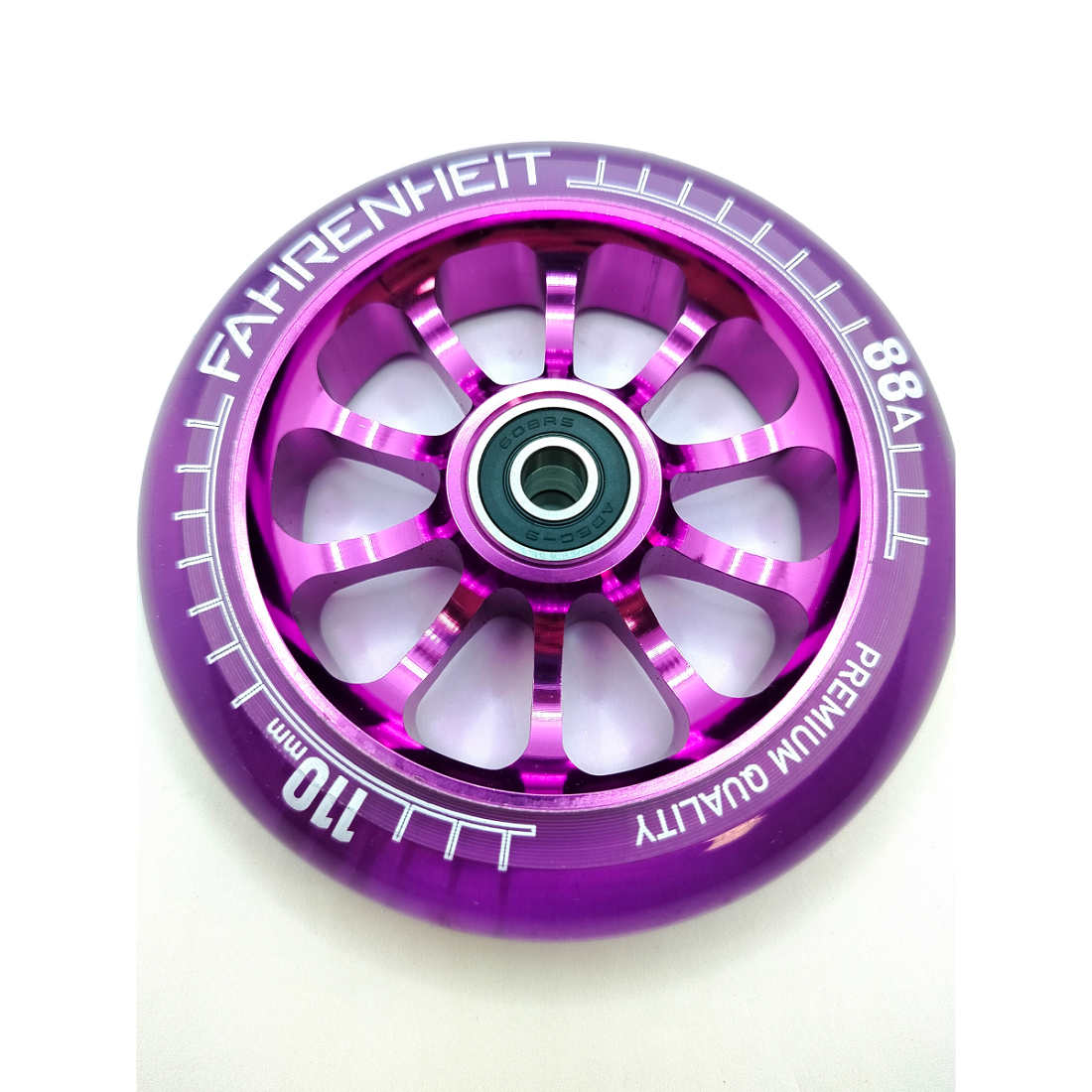 Колесо Fahrenheit 110*24 mm 10-Spoked, сиреневый/прозрачный сиреневый (SW2406)