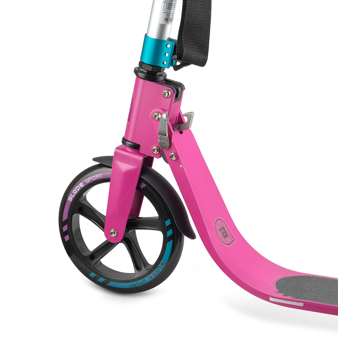 Самокат BLADE Sport PU V4 205/145 mm. серебристо-розовый (231185)