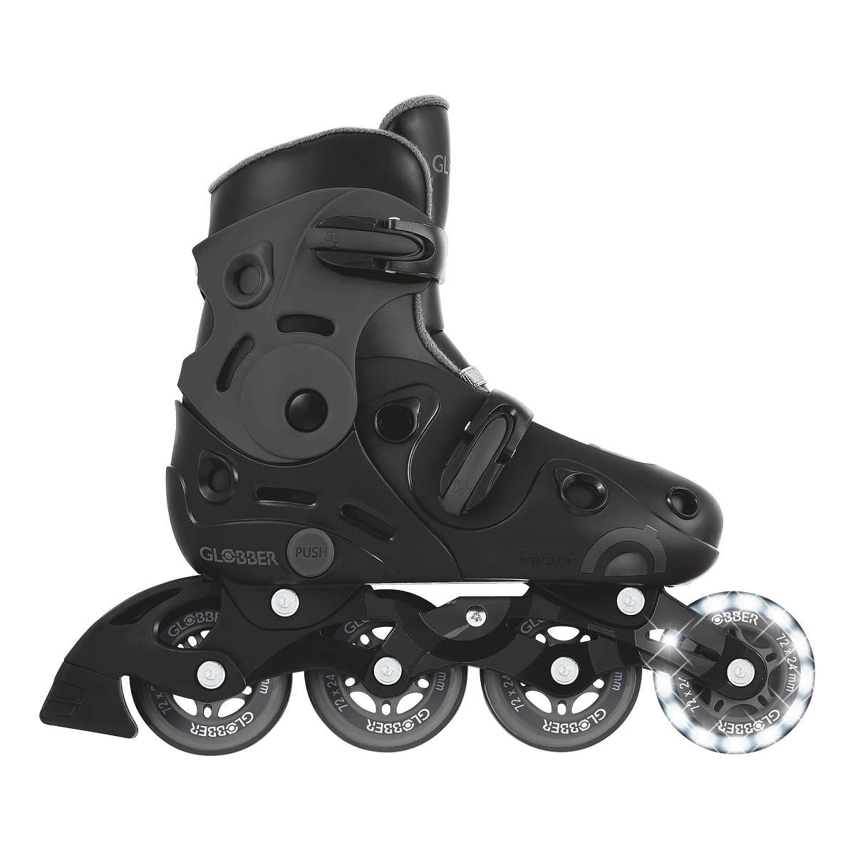 GLOBBER Ролики GO SKATES черно-серый 34-37 (785-120)