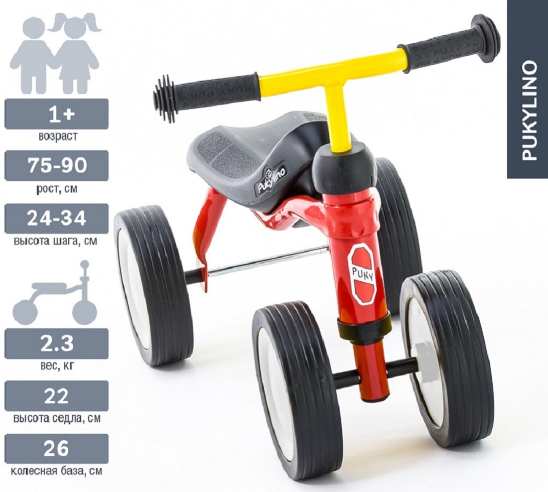 PUKY Беговел-каталка Pukylino red красный/белый (3019)
