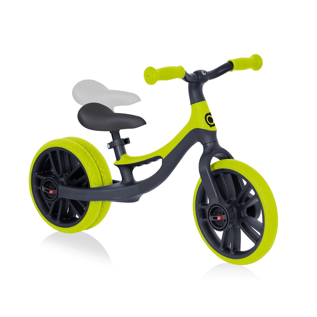 GLOBBER Беговел GO BIKE ELITE DUO черно-зеленый (712-106)