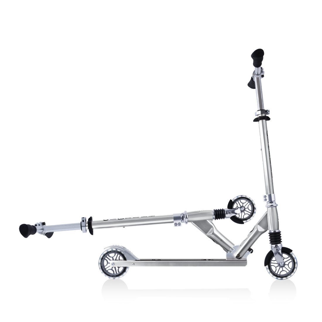 GLOBBER FLOW ELEMENT COMFORT LIGHTS (свет. колеса) серебряный (727-130)