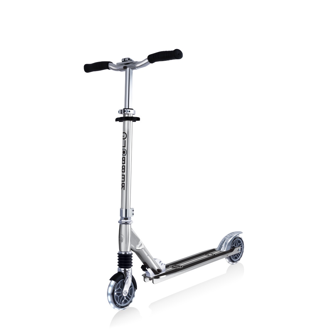 GLOBBER FLOW ELEMENT COMFORT LIGHTS (свет. колеса) серебряный (727-130)