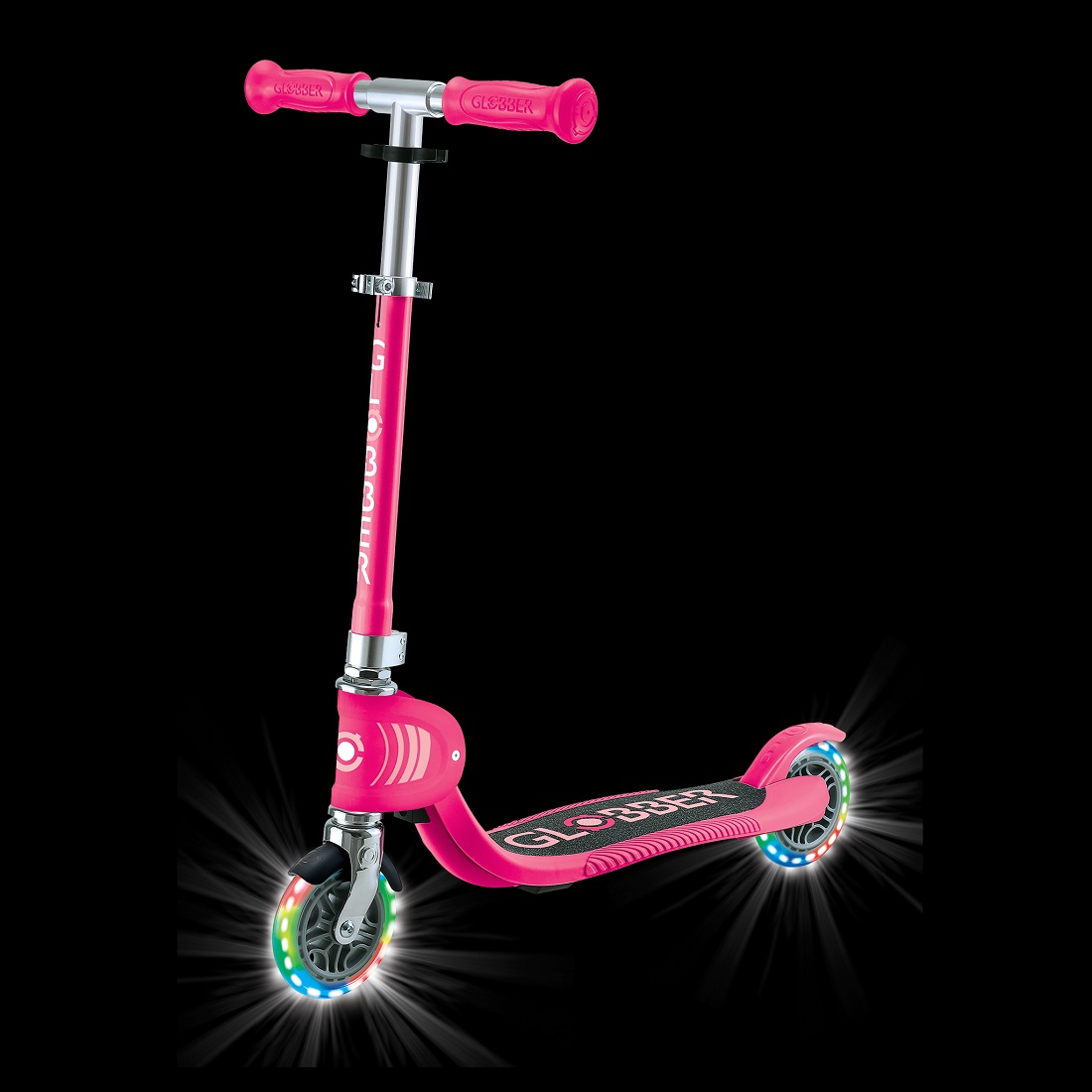 GLOBBER FLOW FOLDABLE JUNIOR LIGHTS розовый (870-110) GLOBBER FLOW FOLDABLE JUNIOR LIGHTS розовый (870-110)