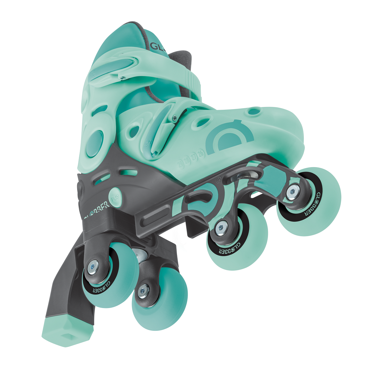 GLOBBER Ролики LEARNING SKATES 2в1 мятный 26-29 (780-206)