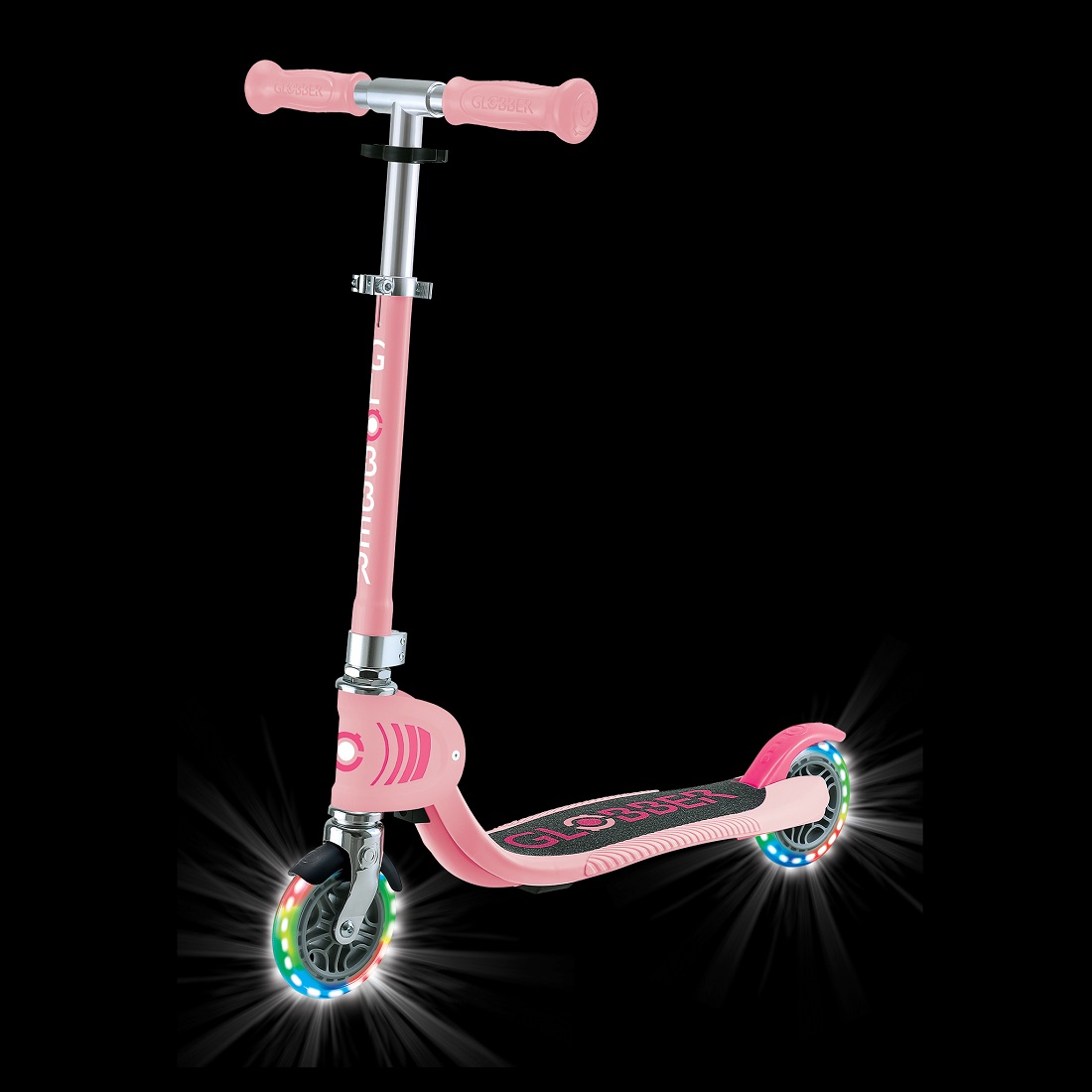 GLOBBER FLOW FOLDABLE JUNIOR LIGHTS пастельно-розовый (870-210) GLOBBER FLOW FOLDABLE JUNIOR LIGHTS пастельно-розовый (870-210)