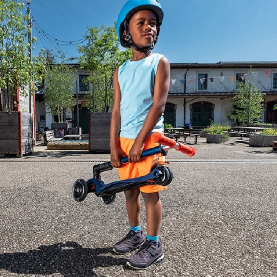 MICRO Maxi Deluxe синий/красный складной LED (MMD133)