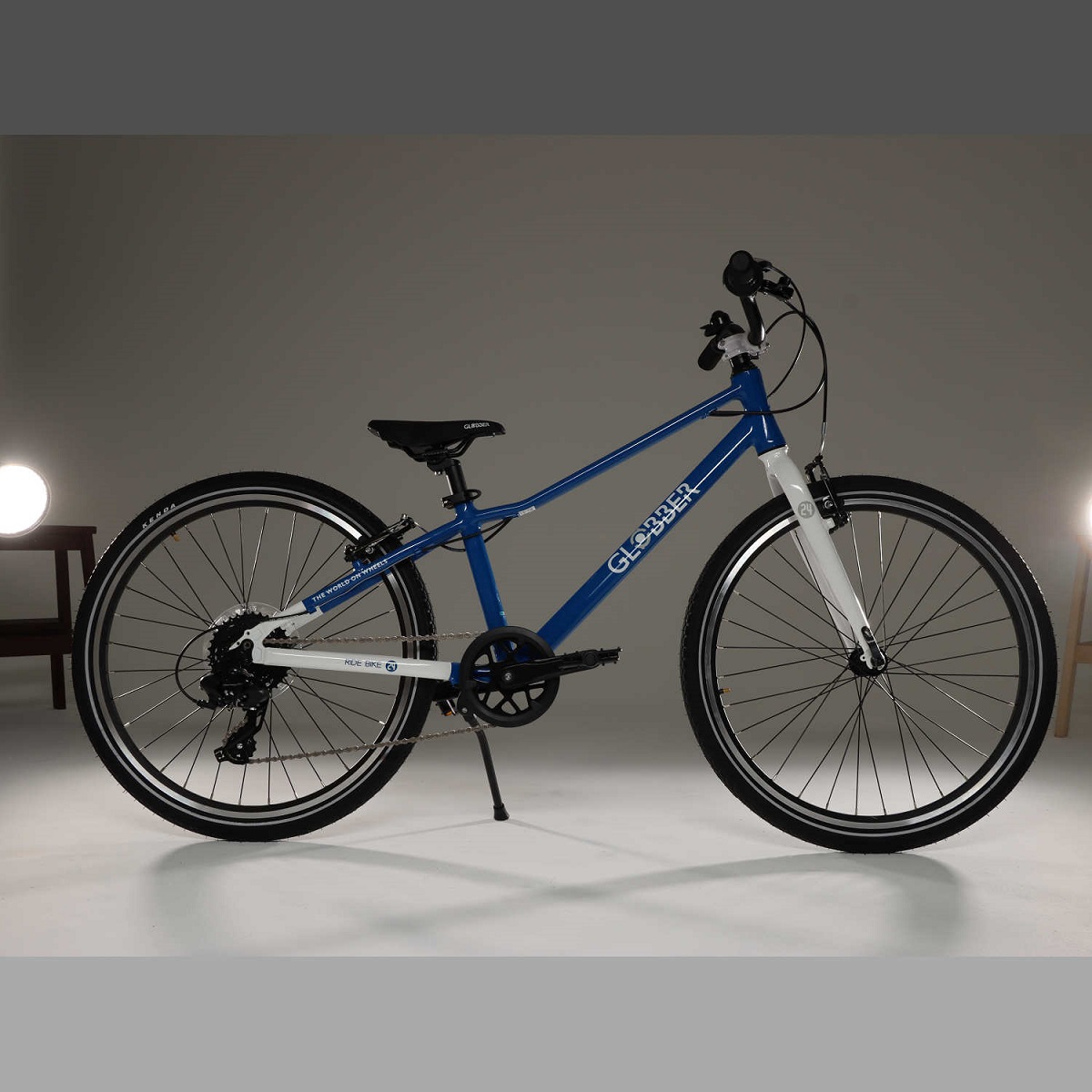 Велосипед детский GLOBBER Bike Ride 24, 8 ск. синий (818-100)