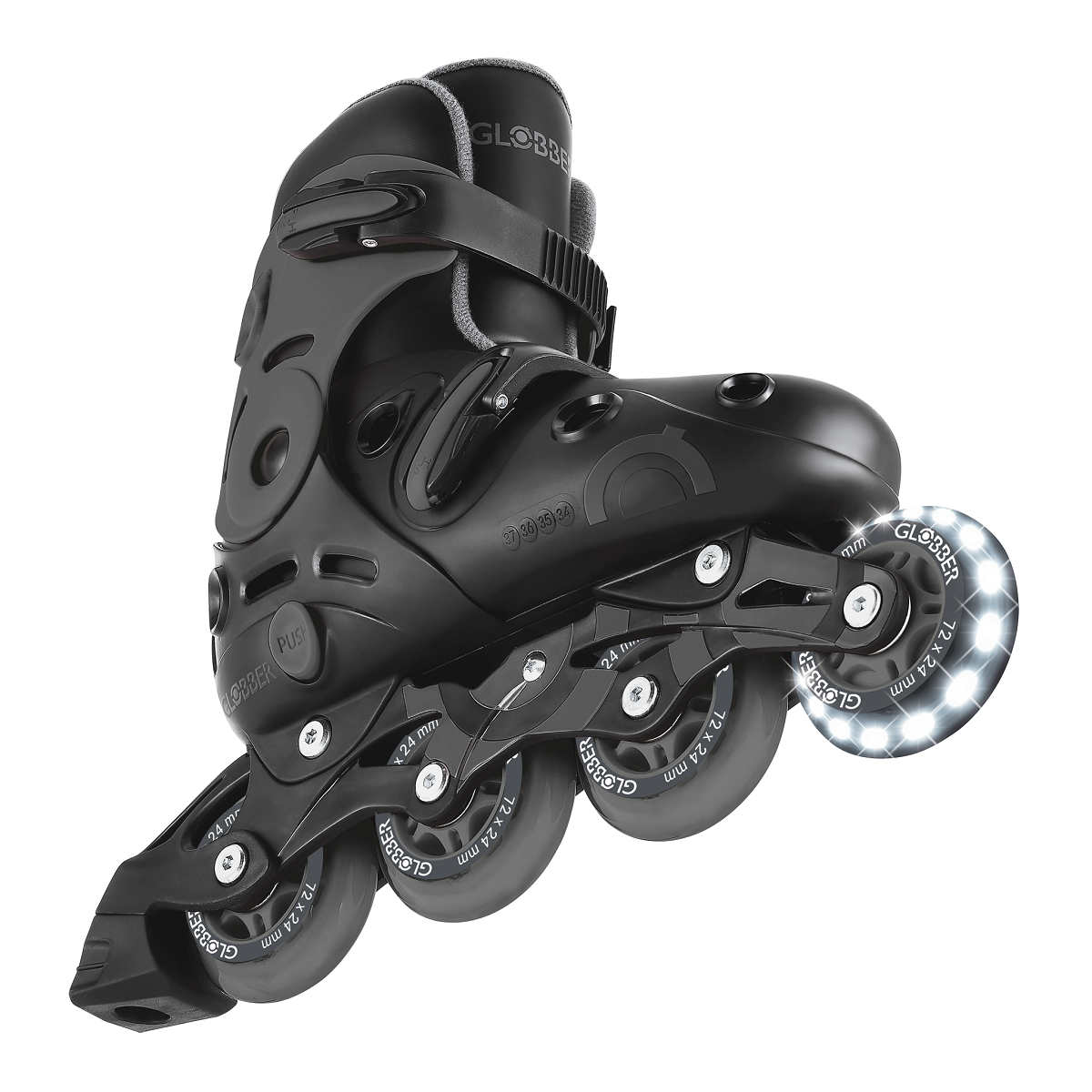 GLOBBER Ролики GO SKATES черно-серый 34-37 (785-120)