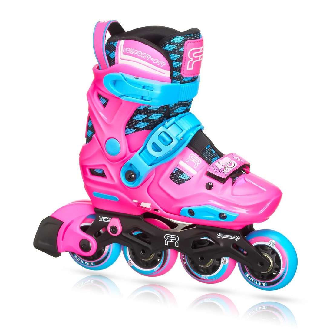 Роликовые коньки FR SKATES EZX розовый (33-36) 
