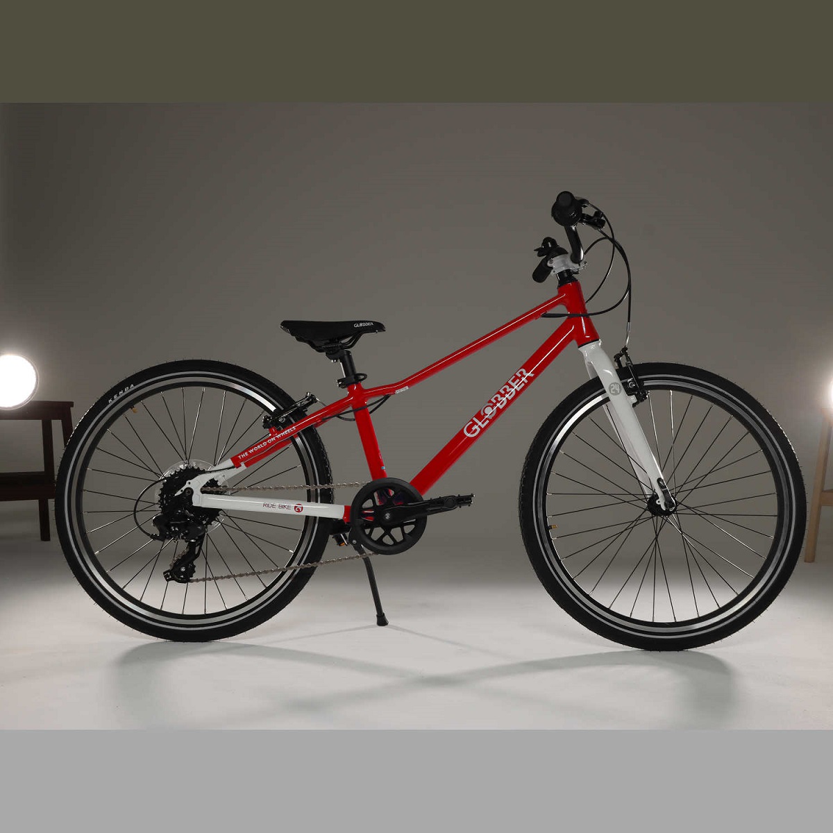 Велосипед детский GLOBBER Bike Ride 24, 8 ск. красный (818-102)