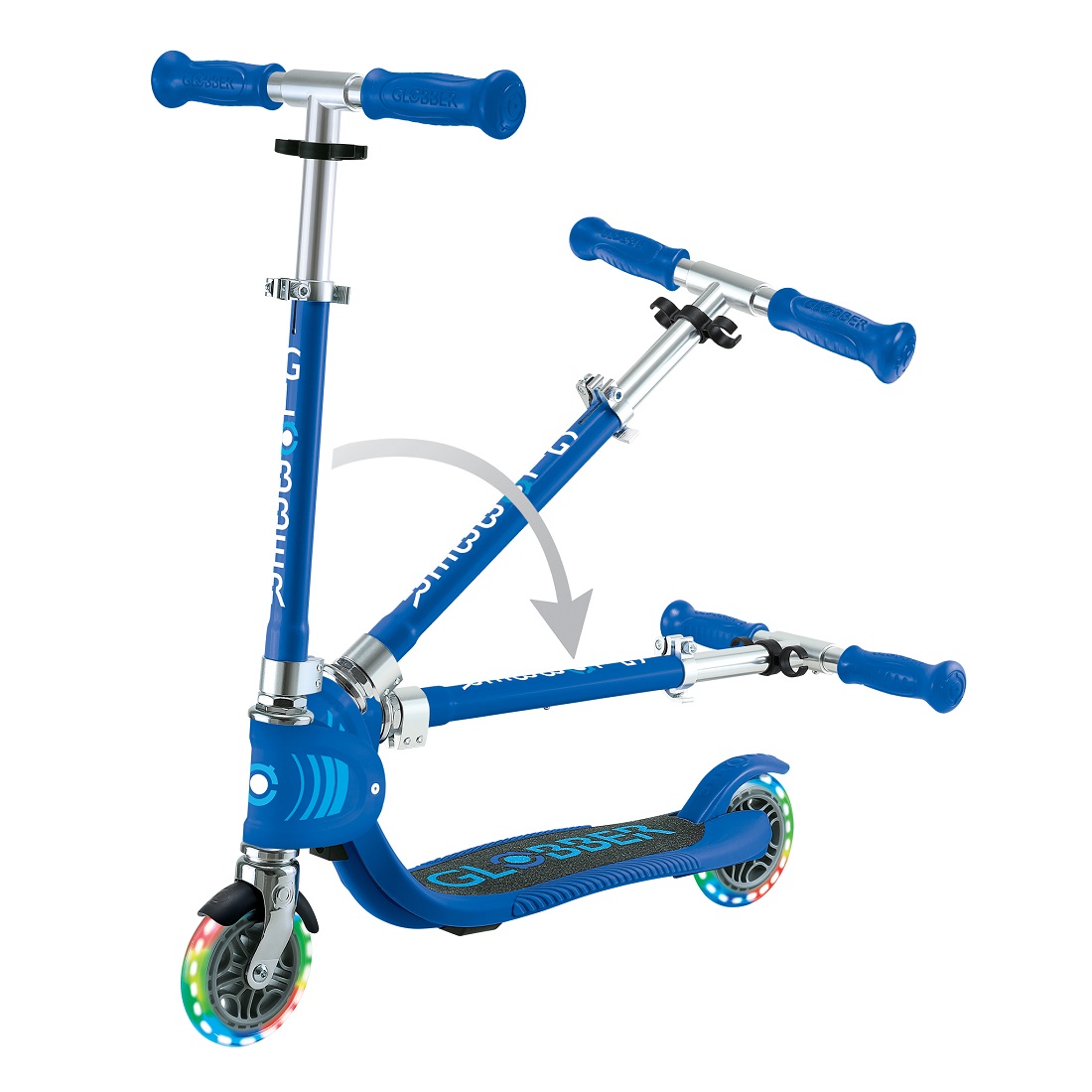 GLOBBER FLOW FOLDABLE JUNIOR LIGHTS синий (870-100) GLOBBER FLOW FOLDABLE JUNIOR LIGHTS синий (870-100)