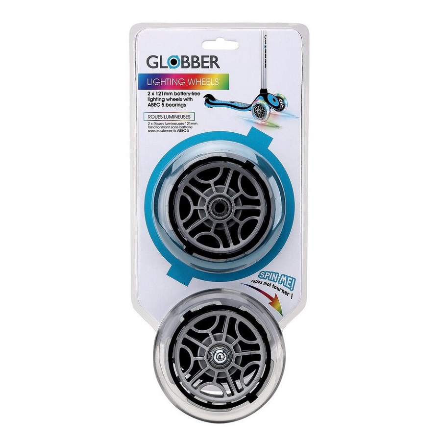 GLOBBER Колеса светящиеся для самоката с подш. (2шт.125 mm) FLOW (P2023)  GLOBBER Колеса светящиеся для самоката с подш. (2шт.125 mm) FLOW (P2023)