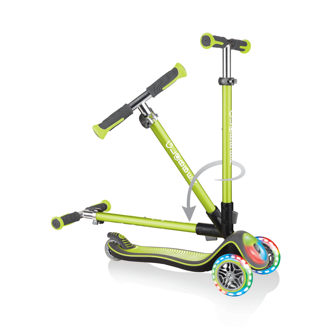 GLOBBER ELITE DELUXE FLASH LIGHTS  зеленый (449-106-3) GLOBBER ELITE DELUXE FLASH LIGHTS  зеленый (449-106-3)
