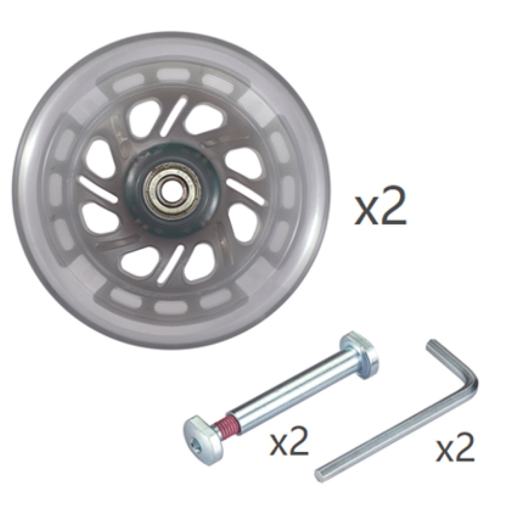 MICRO Комплект колес Mini LED лунный 120*24 мм (2 шт) (2 шт) (4930B)