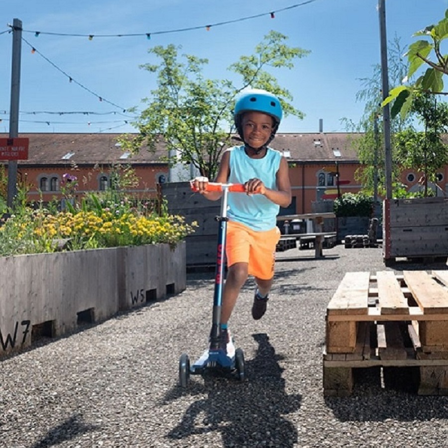 MICRO Maxi Deluxe синий/красный складной LED (MMD133)