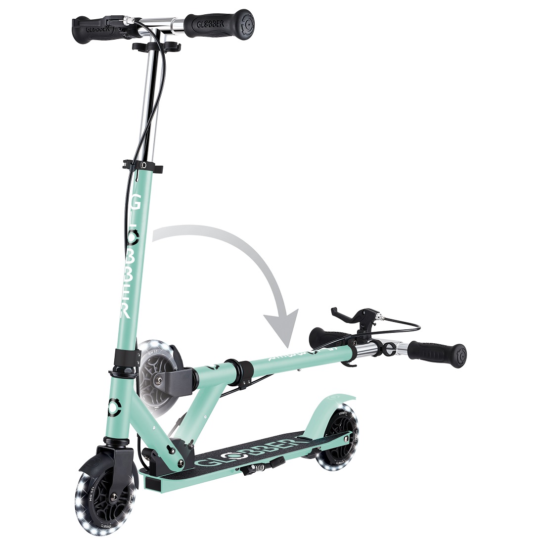 GLOBBER FLOW ELEMENT JUNIOR LIGHTS мятный (729-206) GLOBBER FLOW ELEMENT JUNIOR LIGHTS мятный (729-206)