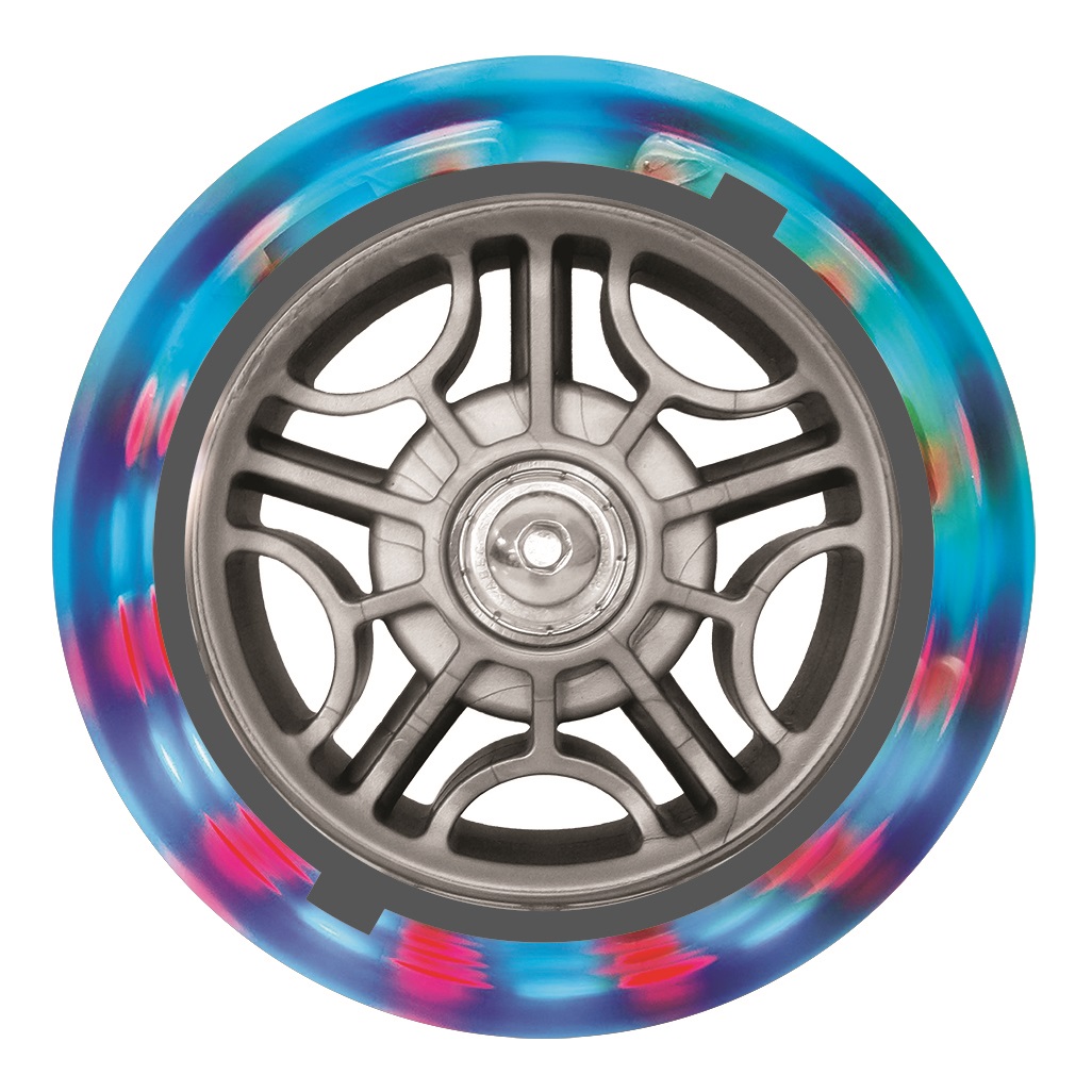 GLOBBER Колеса светящиеся для самоката с подш. (2шт.125 mm) PRIMO / EVO / ELITE / FLOW  (526-009)  GLOBBER Колеса светящиеся для самоката с подш. (2шт.125 mm) PRIMO / EVO / ELITE / FLOW  (526-009)