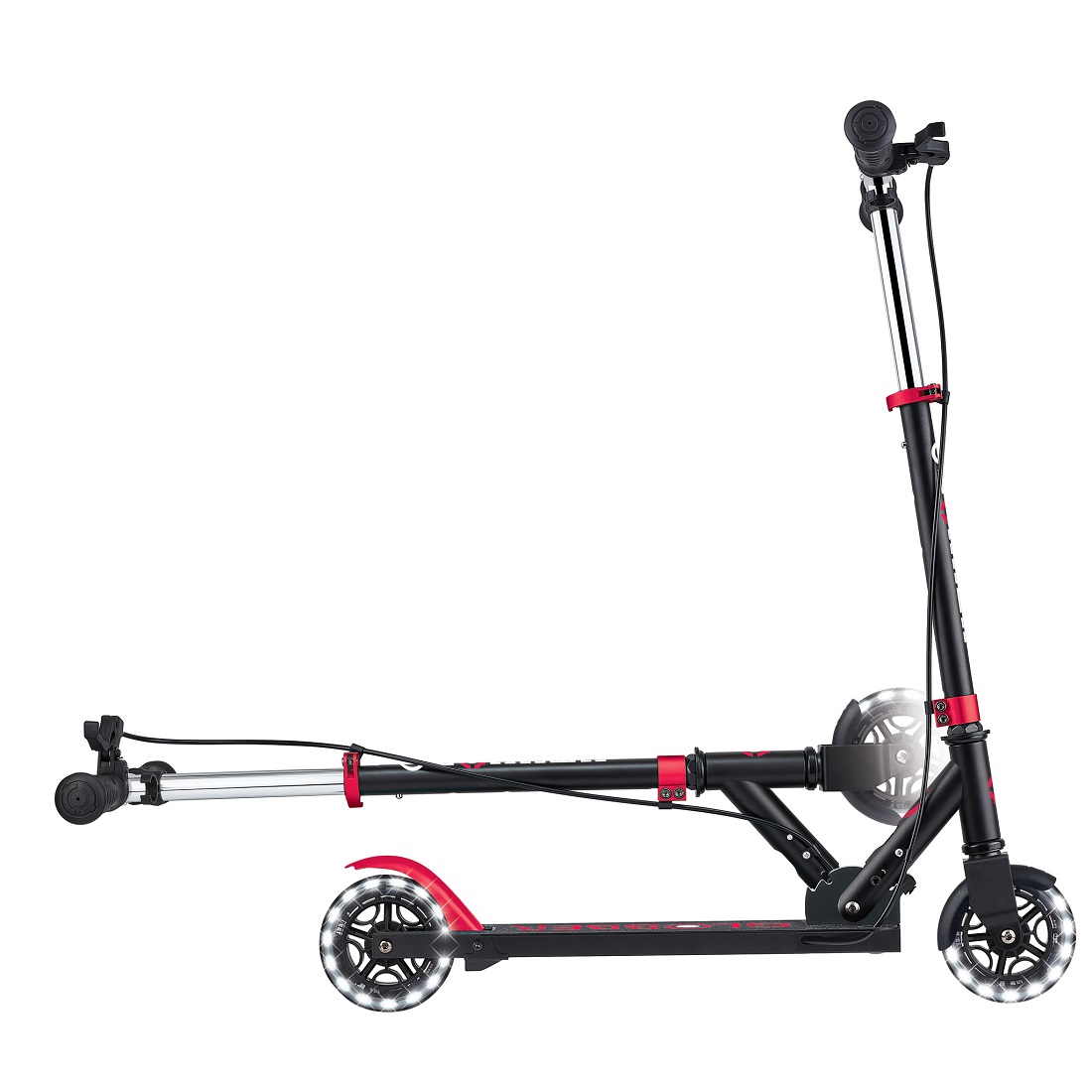 GLOBBER FLOW ELEMENT JUNIOR LIGHTS черно-красный (729-102) GLOBBER FLOW ELEMENT JUNIOR LIGHTS черно-красный (729-102)