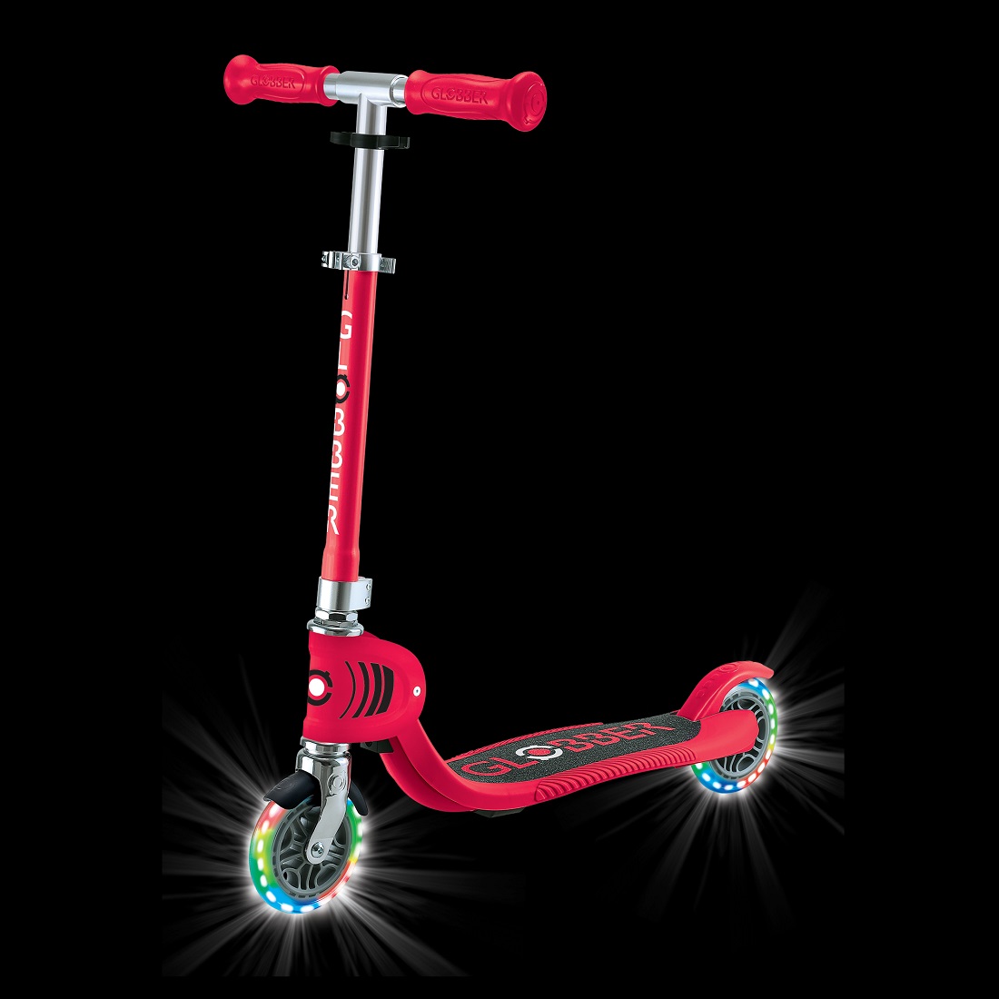 GLOBBER FLOW FOLDABLE JUNIOR LIGHTS красный (870-102) GLOBBER FLOW FOLDABLE JUNIOR LIGHTS красный (870-102)