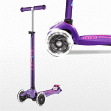Самокат трехколесный Maxi Micro Deluxe LED purple (Макси Микро Делюкс сиреневый, светящиеся колеса) (MMD066)
