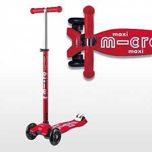 Самокат трехколесный Maxi Micro Deluxe red (Макси Микро Делюкс красный) (MMD026)